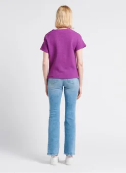 TIFENE - Rechte Jacquardtop Van Biokatoen Met Ronde Hals | -Kleding Winkel 4175847