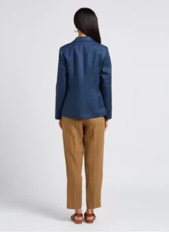 MAISON 123 ARLENE - Linnen Jasje Met Reverskraag | Jeans Verschoten -Kleding Winkel 4179647