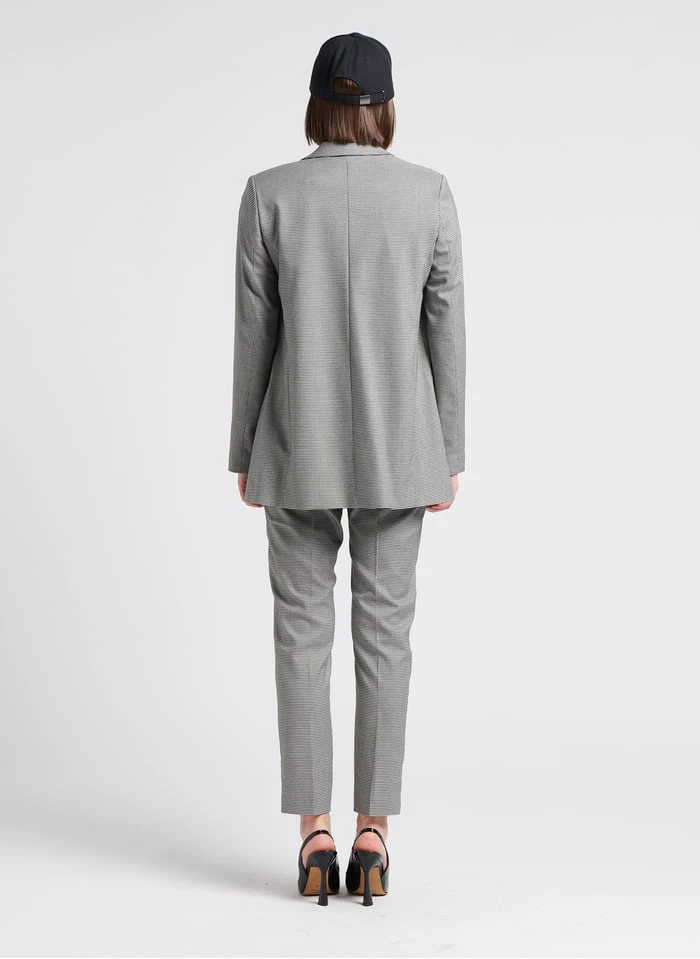 Ikks Jasje Met Reverskraag En Pied-de-poulemotief | Zwart 5 Ikks Jasje Met Reverskraag En Pied-de-poulemotief | Zwart - Afbeelding 5