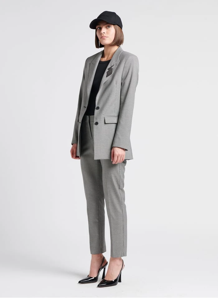 Ikks Jasje Met Reverskraag En Pied-de-poulemotief | Zwart 4 Ikks Jasje Met Reverskraag En Pied-de-poulemotief | Zwart - Afbeelding 4