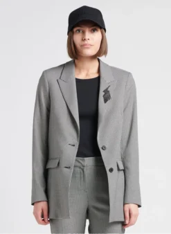 Ikks Jasje Met Reverskraag En Pied-de-poulemotief | Zwart