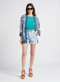 GERARD DAREL NALINE - Kimono Met Print | Blauw -Kleding Winkel 4186908