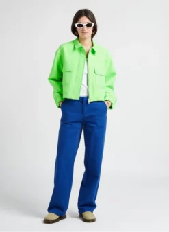 ESSENTIEL ANTWERP DENIS - Kort Jasje Van Katoenmix Met Klassieke Kraag | Geel -Kleding Winkel 4186994