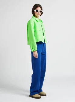 ESSENTIEL ANTWERP DENIS - Kort Jasje Van Katoenmix Met Klassieke Kraag | Geel -Kleding Winkel 4186998