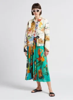 LE BAIN ET ELLE - Ruimvallend, Katoenen Jasje Met Klassieke Kraag | Veelkleurig 8 LE BAIN ET ELLE - Ruimvallend, Katoenen Jasje Met Klassieke Kraag | Veelkleurig -Kleding Winkel 4189799