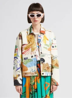 LE BAIN ET ELLE - Ruimvallend, Katoenen Jasje Met Klassieke Kraag | Veelkleurig