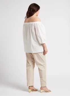 PERSONA BALDO - Katoenen Tuniek Met Borduursel | Wit -Kleding Winkel 4236641