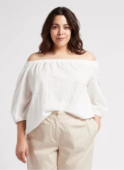 PERSONA BALDO - Katoenen Tuniek Met Borduursel | Wit