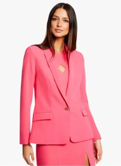 MORGAN VCRIS - Getaillleerd Jasje Met Lange Mouw | Roze