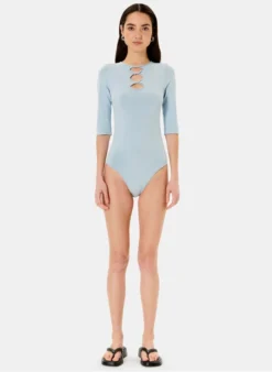 ZAPA BLANCA - Body Met Ronde Hals | Blauw -Kleding Winkel 4257111