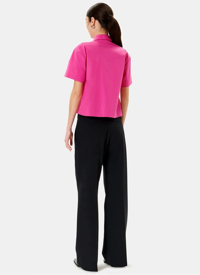 ZAPA CARIA - Katoenen Top Met Klassieke Kraag | Rood 4 ZAPA CARIA - Katoenen Top Met Klassieke Kraag | Rood - Afbeelding 4