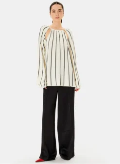 ZAPA NESSARI - Gestreepte Blouse Met Ronde Hals | Veelkleurig