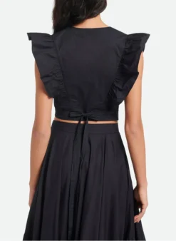 Vanessa Bruno AYA - Brassière Cache-coeur En Coton | Zwart -Kleding Winkel 4268123