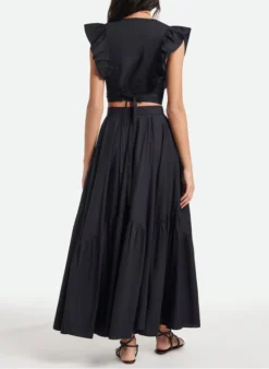 Vanessa Bruno AYA - Brassière Cache-coeur En Coton | Zwart -Kleding Winkel 4268124