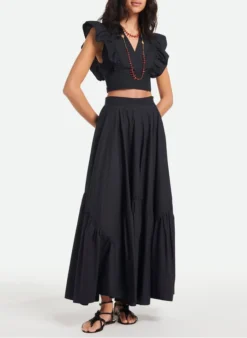 Vanessa Bruno AYA - Brassière Cache-coeur En Coton | Zwart -Kleding Winkel 4268125