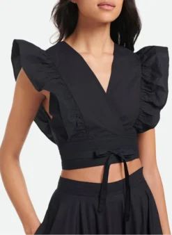 Vanessa Bruno AYA - Brassière Cache-coeur En Coton | Zwart