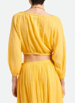 Vanessa Bruno AEL - Blouse Ample Courte En Coton | Geel -Kleding Winkel 4268278