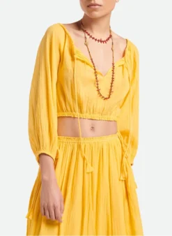 Vanessa Bruno AEL - Blouse Ample Courte En Coton | Geel