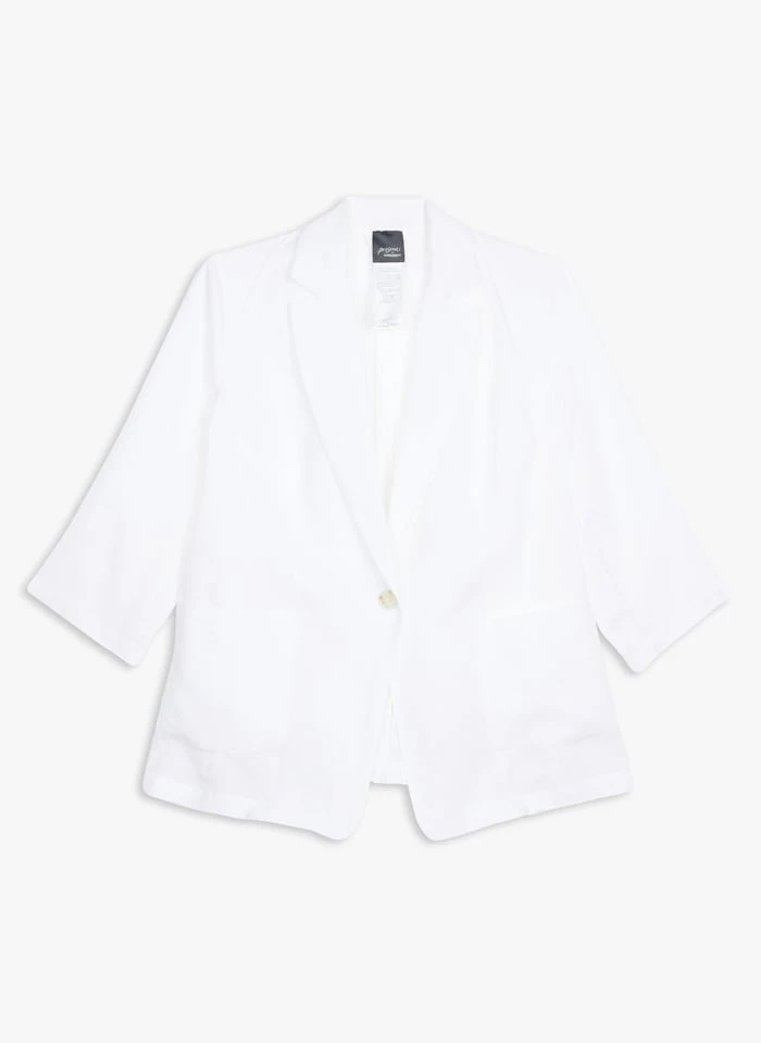 PERSONA CARACAS - Linnen Jasje Met Reverskraag | Wit 3 PERSONA CARACAS - Linnen Jasje Met Reverskraag | Wit - Afbeelding 3