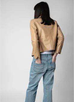 Zadig & Voltaire LIAM - Leren Jack | Bruin -Kleding Winkel 4277462