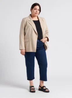 Vero Moda Curve ESME - Blazer Met Overslag | Groen -Kleding Winkel 4280218