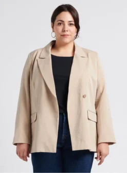Vero Moda Curve ESME - Blazer Met Overslag | Groen