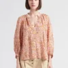 BERENICE BIMI - Blouse Met V-hals En Print | Roze