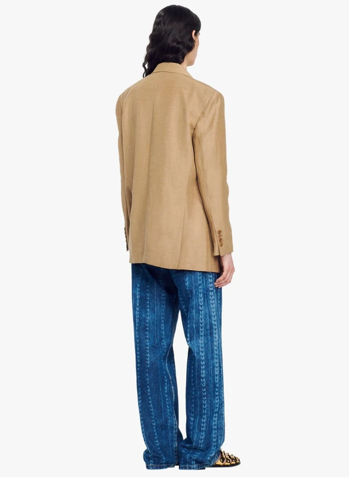 Sandro ROBANNE - Jasje Met Reverskraag | Beige 4 Sandro ROBANNE - Jasje Met Reverskraag | Beige - Afbeelding 4