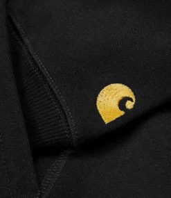 CARHARTT Hooded Chase Sweat - Black/Gold -Kleding Winkel carhartt hooded chase sweat black gold 3