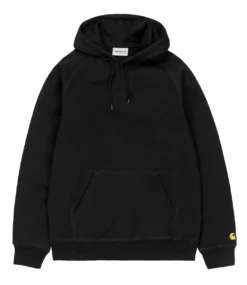 CARHARTT Hooded Chase Sweat - Black/Gold -Kleding Winkel carhartt hooded chase sweat black gold 5