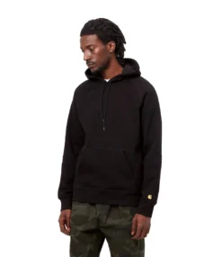 CARHARTT Hooded Chase Sweat - Black/Gold -Kleding Winkel carhartt hooded chase sweat black gold 8