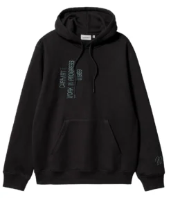 CARHARTT Hooded Signature Sweat - Black -Kleding Winkel carhartt hooded signature sweat black 2