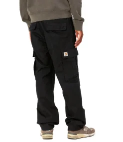 CARHARTT Regular Cargo Pant - Black/Rinsed -Kleding Winkel carhartt regular cargo pant black rinsed 2