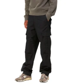 CARHARTT Regular Cargo Pant - Black/Rinsed -Kleding Winkel carhartt regular cargo pant black rinsed 3