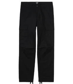 CARHARTT Regular Cargo Pant - Black/Rinsed -Kleding Winkel carhartt regular cargo pant black rinsed 6