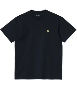 CARHARTT S/S Chase T-Shirt - Dark Navy/Gold -Kleding Winkel carhartt s s chase t shirt dark navy gold 2