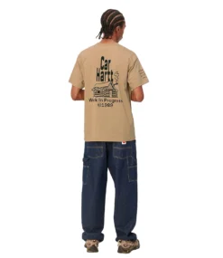 CARHARTT S/S Home T-Shirt - Dusty H Brown/Black -Kleding Winkel carhartt s s home t shirt dusty h brown black 3