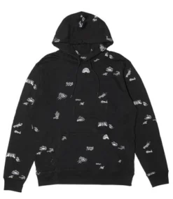 FEELINGS Sketch Hooded Sweatshirt - Black