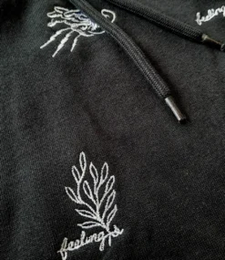 FEELINGS Sketch Hooded Sweatshirt - Black -Kleding Winkel feelings sketch hooded sweatshirt black 3