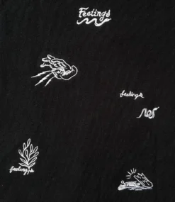 FEELINGS Sketch Hooded Sweatshirt - Black -Kleding Winkel feelings sketch hooded sweatshirt black 5