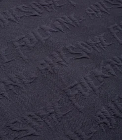 FUCKING AWESOME Jacquard Logo Crewneck Black - Black -Kleding Winkel fucking awesome jacquard logo crewneck black black 4