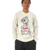 HUF Bad News Crewneck Sweater - Bone