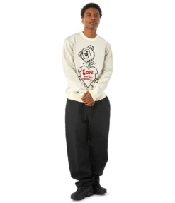 HUF Bad News Crewneck Sweater - Bone -Kleding Winkel huf bad news crewneck sweater bone 6