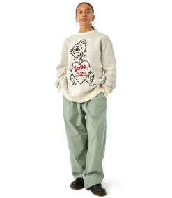 HUF Bad News Crewneck Sweater - Bone -Kleding Winkel huf bad news crewneck sweater bone 7