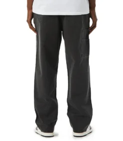 HUF Belden Double Knee Pant - Black -Kleding Winkel huf belden double knee pant black 3