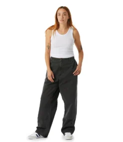 HUF Belden Double Knee Pant - Black -Kleding Winkel huf belden double knee pant black 6