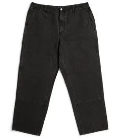 HUF Belden Double Knee Pant - Black -Kleding Winkel huf belden double knee pant black 7