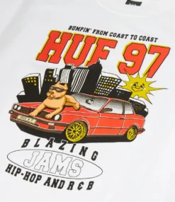 HUF Blazing Jams T-Shirt - White -Kleding Winkel huf blazing jams t shirt white 3