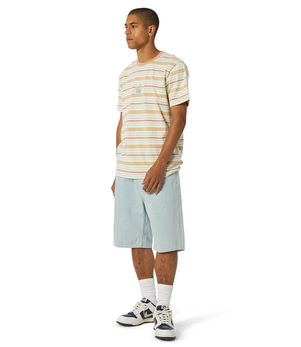 HUF Cheshire Stripe Knit Top - Cream 7 HUF Cheshire Stripe Knit Top - Cream - Afbeelding 7