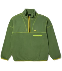 HUF Elysian Quarter Zip Fleece - Avocado -Kleding Winkel huf elysian quarter zip fleece avocado 2